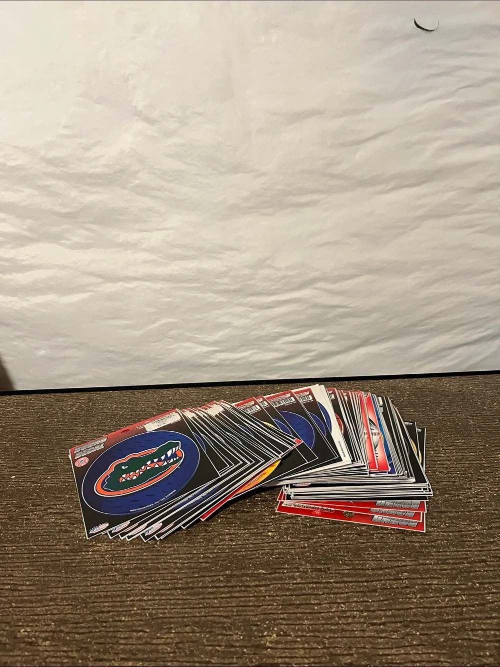 Rico Industries Resale collectors lot NCAA, NBA, MLB and NFL Round Decals NIP